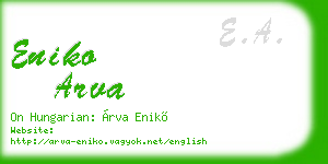 eniko arva business card