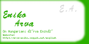 eniko arva business card